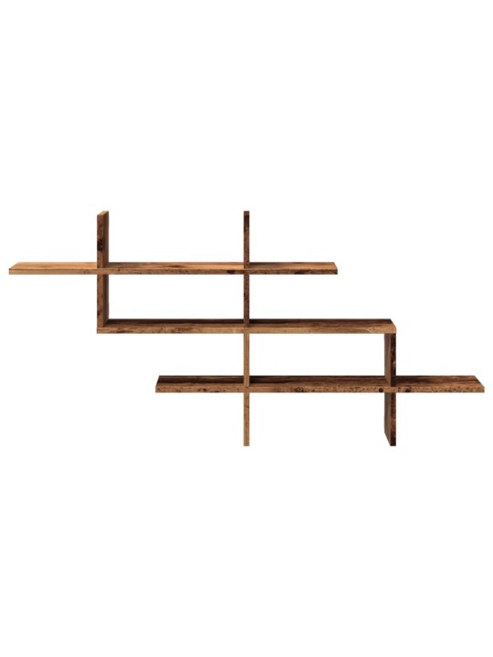 Nástěnná police old wood 124,5 x 18 x 60,5 cm kompozitní dřevo