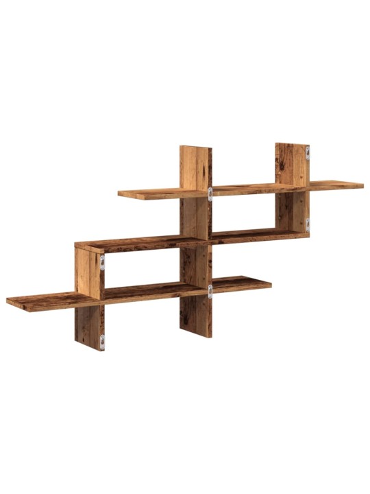 Nástěnná police old wood 124,5 x 18 x 60,5 cm kompozitní dřevo