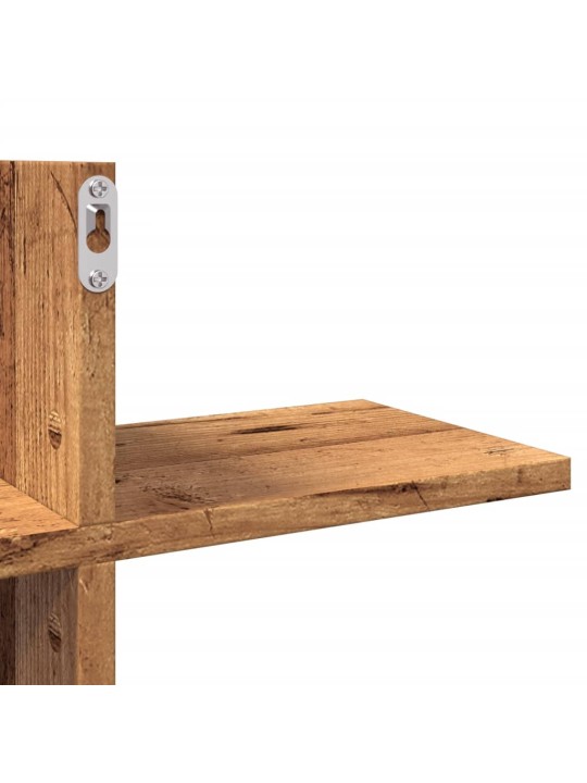 Nástěnná police old wood 124,5 x 18 x 60,5 cm kompozitní dřevo