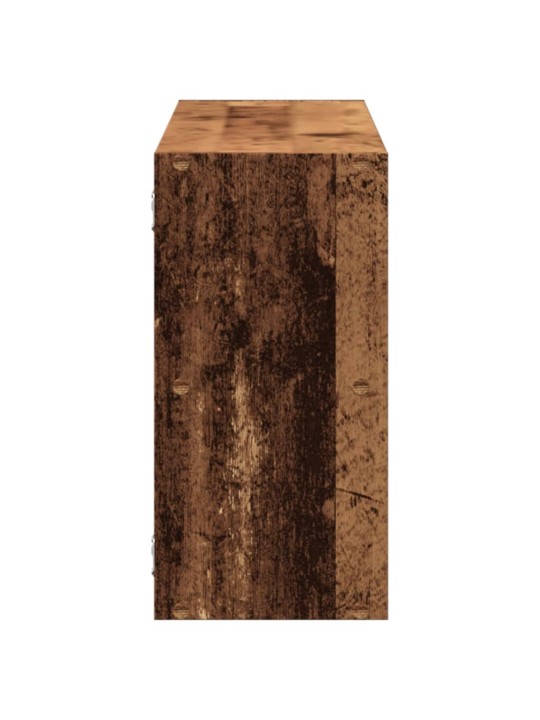 Nástěnná police old wood 100 x 25 x 50 cm kompozitní dřevo