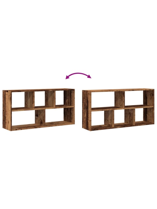 Nástěnná police old wood 100 x 25 x 50 cm kompozitní dřevo