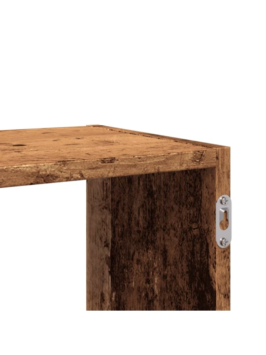Nástěnná police old wood 100 x 25 x 50 cm kompozitní dřevo