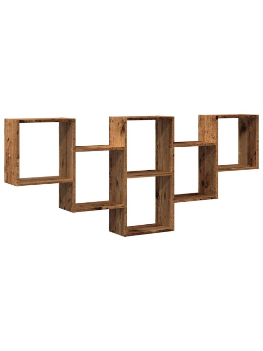 Nástěnná police old wood 159 x 18 x 66 cm kompozitní dřevo
