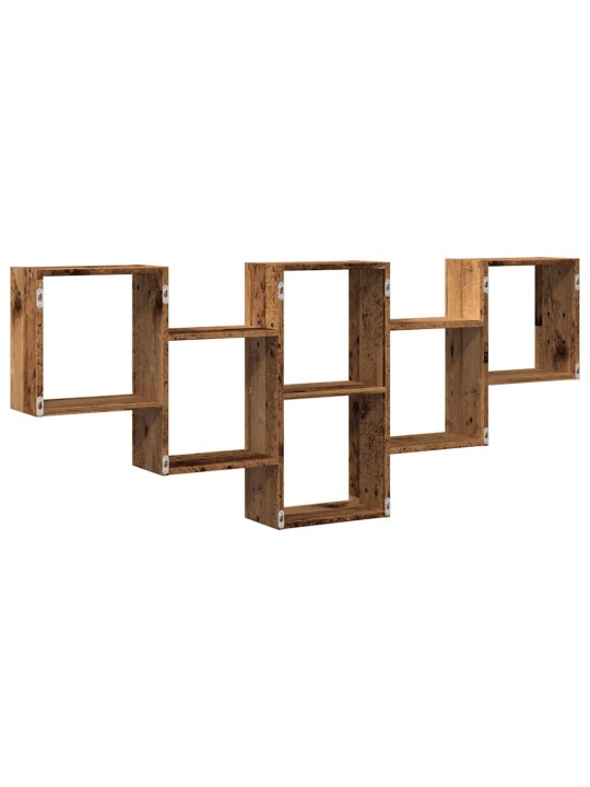 Nástěnná police old wood 159 x 18 x 66 cm kompozitní dřevo