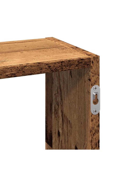Nástěnná police old wood 159 x 18 x 66 cm kompozitní dřevo