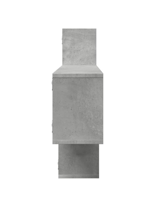 Nástěnná police betonově šedá 167,5x18x68 cm kompozitní dřevo