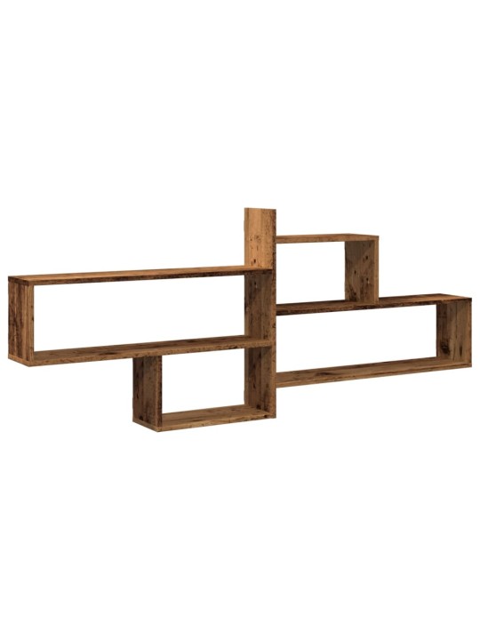 Nástěnná police old wood 167,5 x 18 x 68 cm kompozitní dřevo
