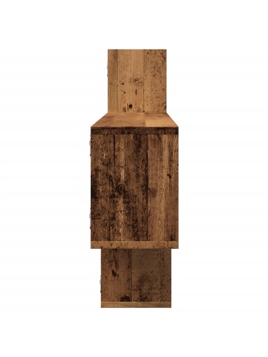 Nástěnná police old wood 167,5 x 18 x 68 cm kompozitní dřevo