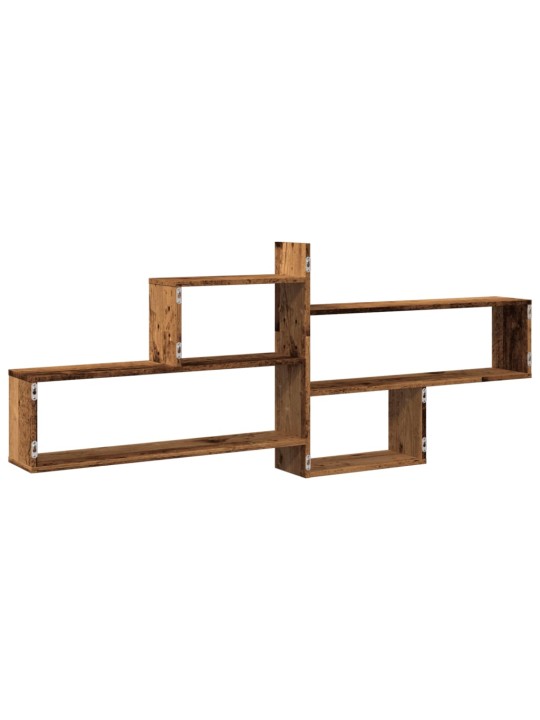 Nástěnná police old wood 167,5 x 18 x 68 cm kompozitní dřevo