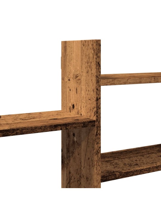 Nástěnná police old wood 167,5 x 18 x 68 cm kompozitní dřevo