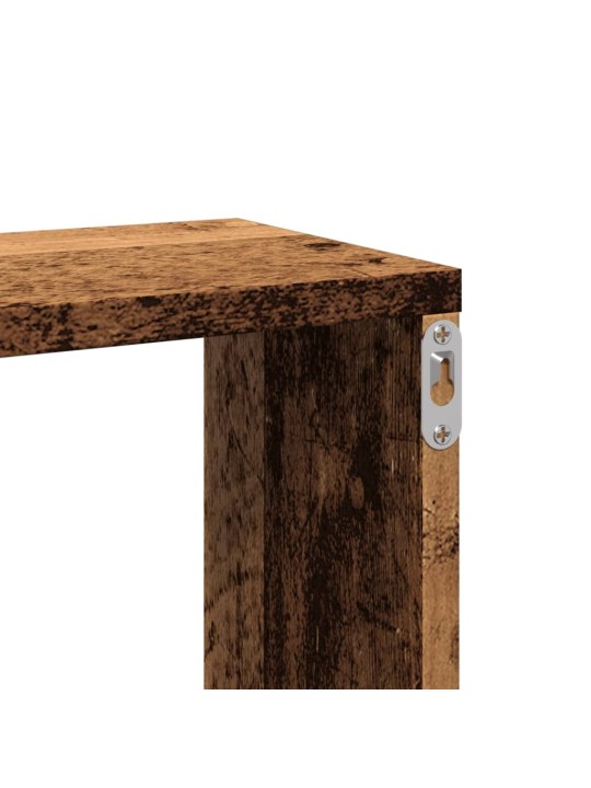 Nástěnná police old wood 167,5 x 18 x 68 cm kompozitní dřevo