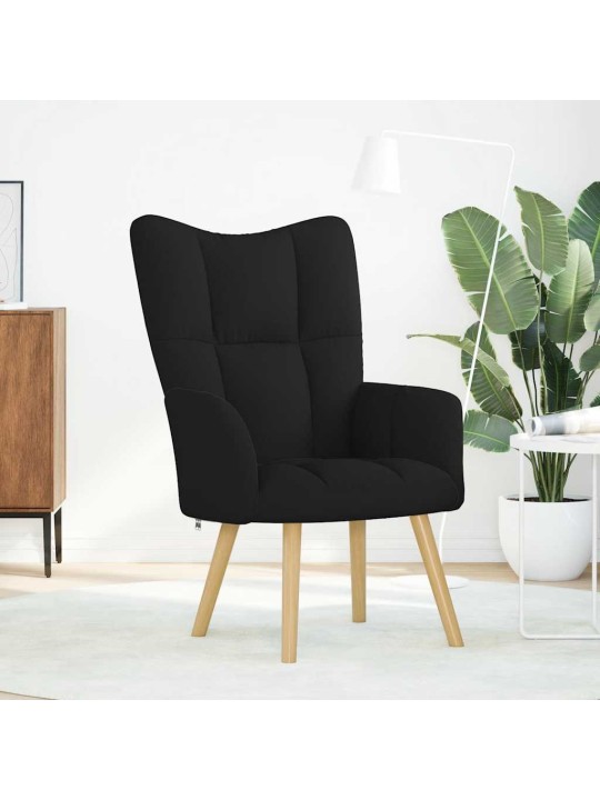 Relaxační židle černá textil