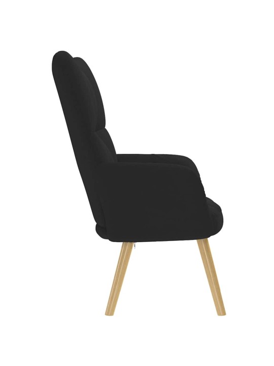 Relaxační židle černá textil