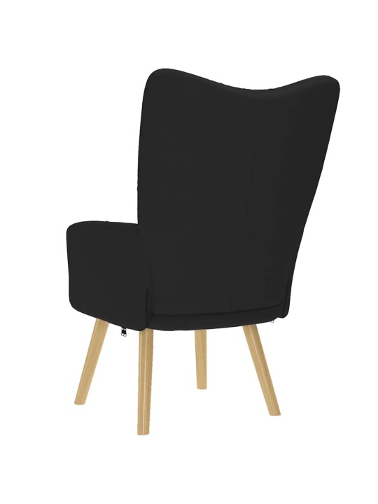 Relaxační židle černá textil