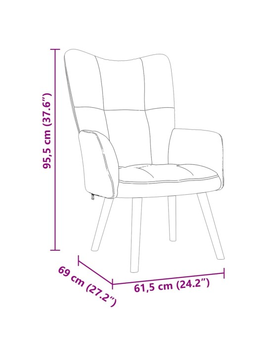 Relaxační židle černá textil