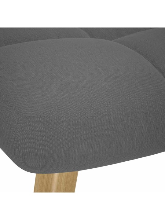 Relaxační křeslo s podnožkou tmavě šedé textil