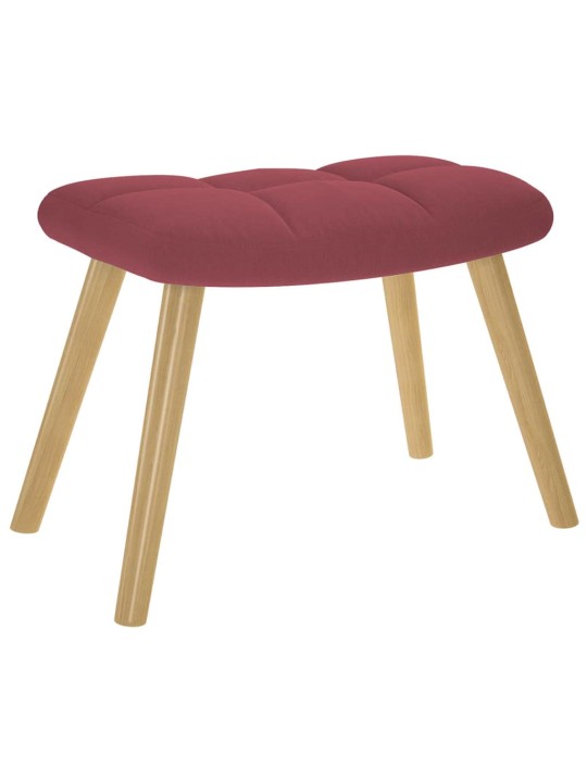 Relaxační křeslo s podnožkou vínové textil