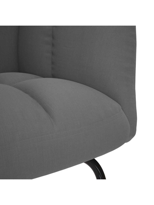 Houpací křeslo tmavě šedé textil