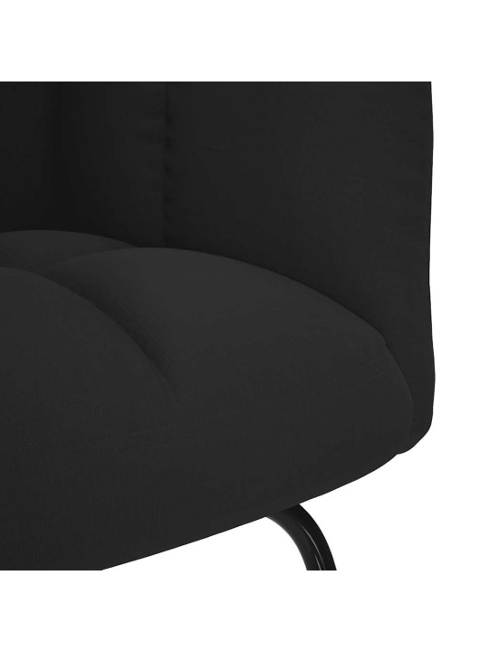Houpací křeslo černé textil