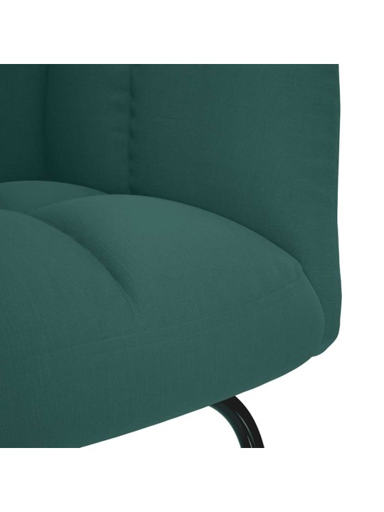 Houpací křeslo tmavě zelené textil