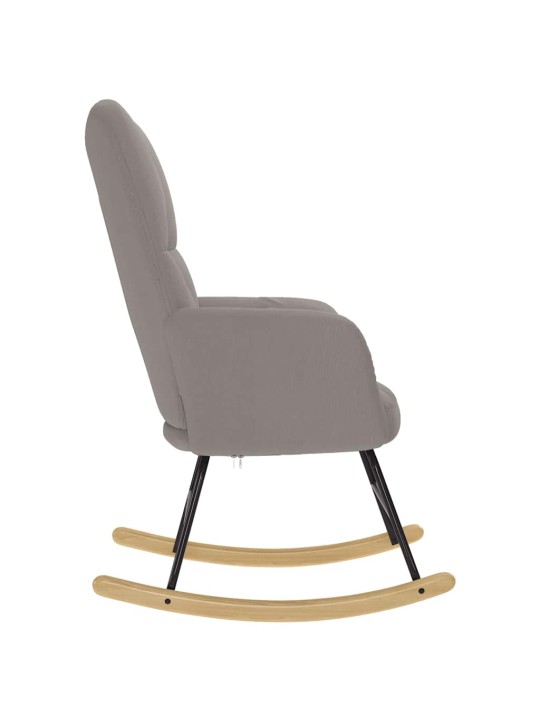 Houpací křeslo taupe textil