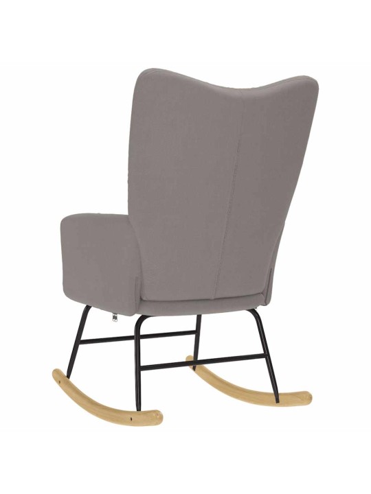 Houpací křeslo taupe textil