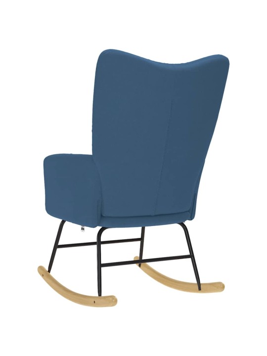 Houpací křeslo modré textil