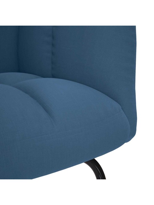 Houpací křeslo modré textil