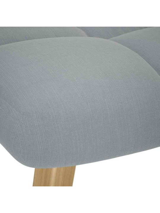 Houpací křeslo s podnožkou světle šedé textil