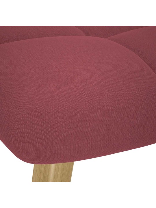 Houpací křeslo s podnožkouí vínové textil