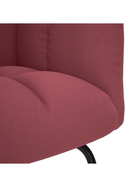 Houpací křeslo s podnožkouí vínové textil