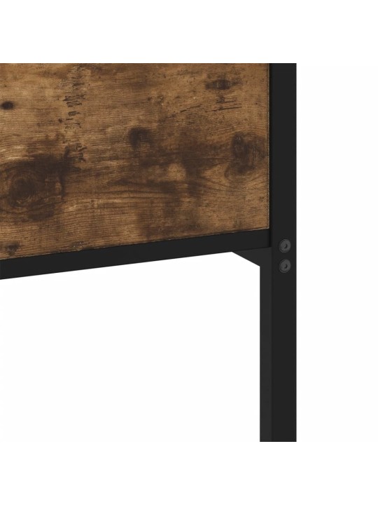 Kovový rám postele bez matrace kouřový dub 160 x 200 cm