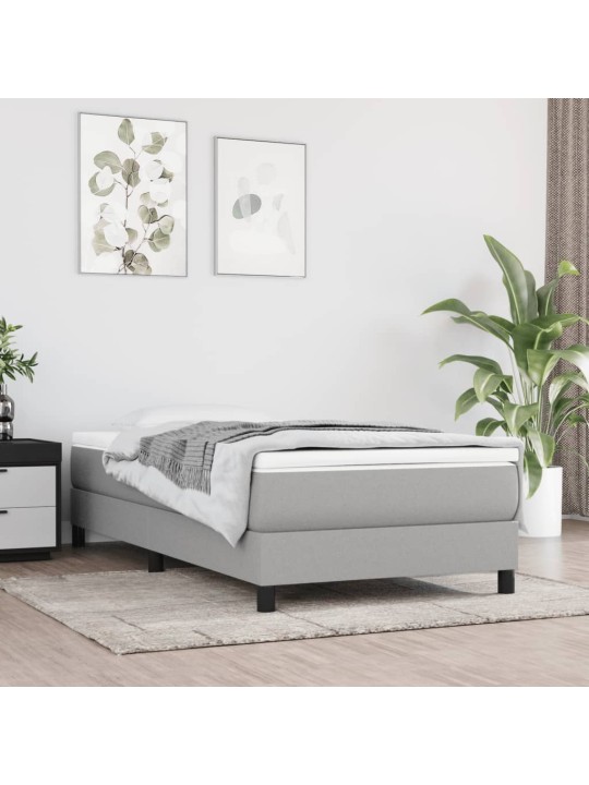 Taštičková matrace pro děti světle šedá 80 x 160 cm textil