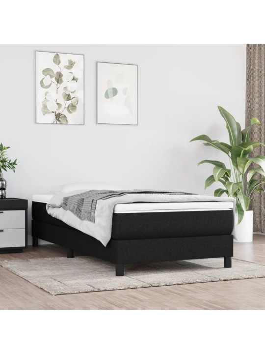 Taštičková pružinová matrace pro děti černá 80 x 160 cm textil