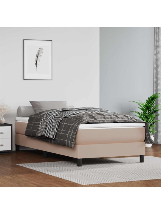 Taštičková matrace pro děti cappuccino 80 x 160 cm umělá kůže