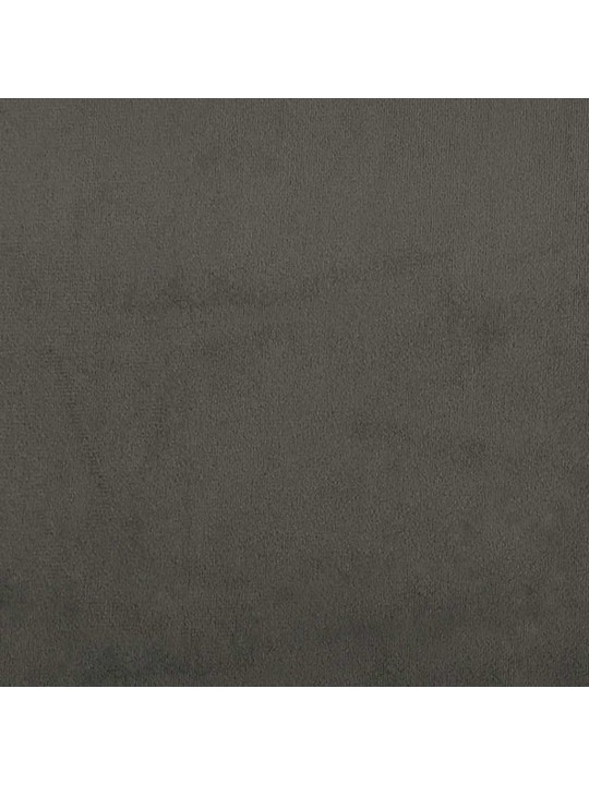 Taštičková matrace tmavě šedá 100 x 210 x 20 cm samet