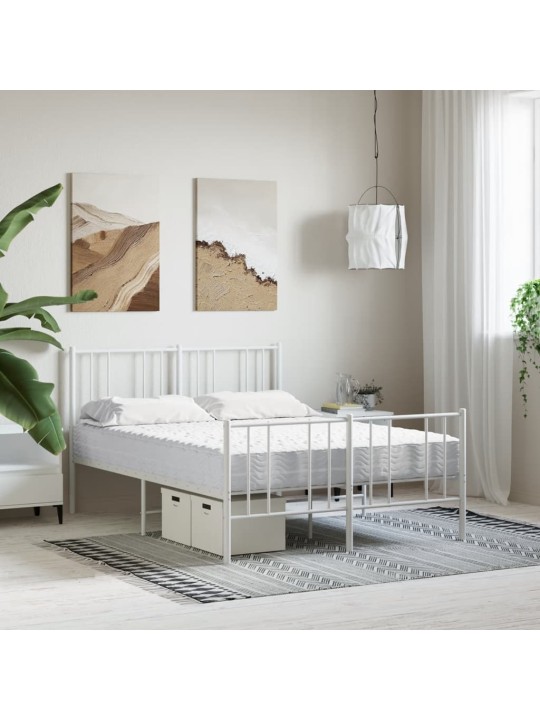 Pěnová matrace bílá 120 x 210 cm tvrdost H2 H3