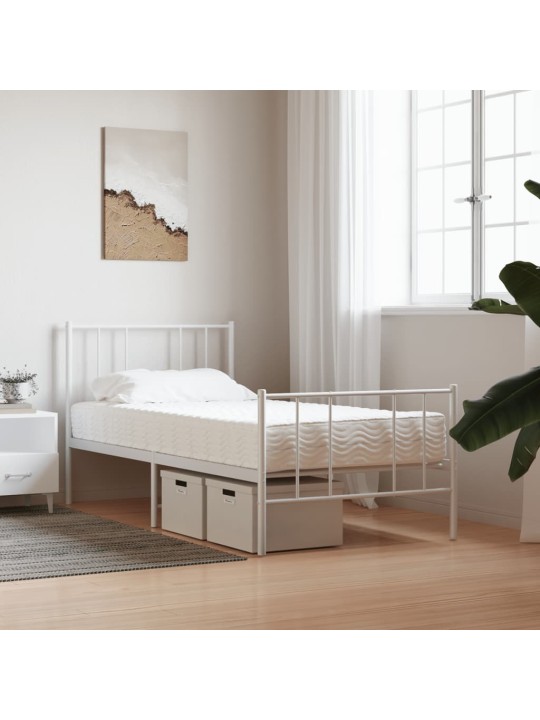 Pěnová matrace bílá 80 x 220 cm tvrdost H2 H3