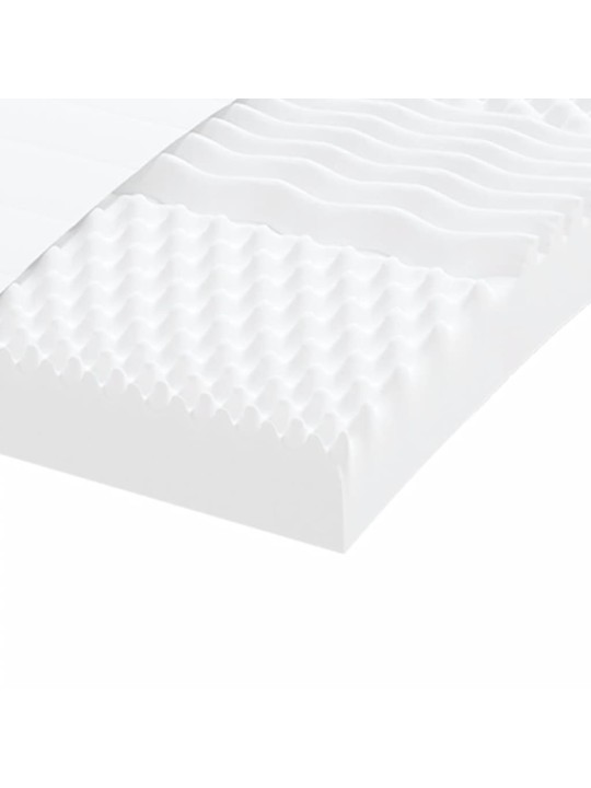 Pěnová matrace bílá 100 x 210 cm 7 zón tvrdost 20 ILD