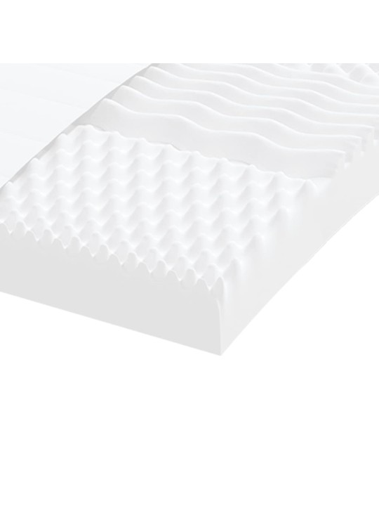 Pěnová matrace bílá 80 x 220 cm 7 zón tvrdost 20 ILD