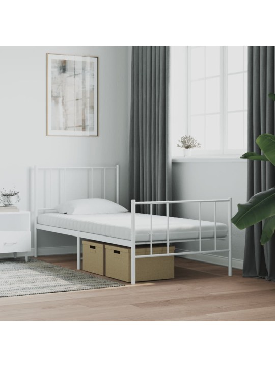 Pěnová matrace bílá 90 x 220 cm 7 zón tvrdost 20 ILD