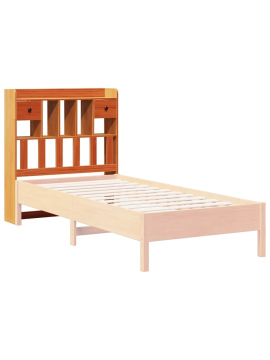 Čelo postele s úložným prostorem voskově hnědé 90 cm borovice