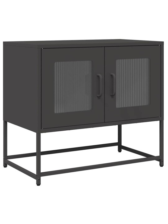Tv skříňka černá 68x39x60,5 cm ocel válcovaná za studena