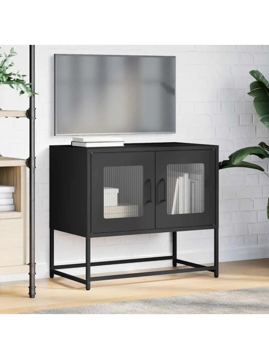 Tv skříňka černá 68x39x60,5 cm ocel válcovaná za studena