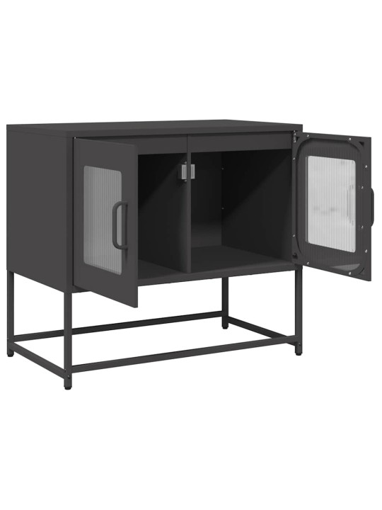 Tv skříňka černá 68x39x60,5 cm ocel válcovaná za studena