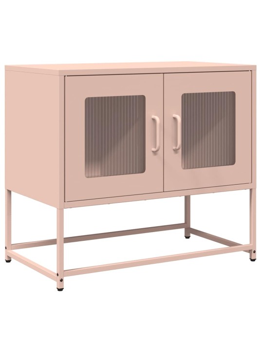 Tv skříňka růžová 68x39x60,5 cm ocel válcovaná za studena
