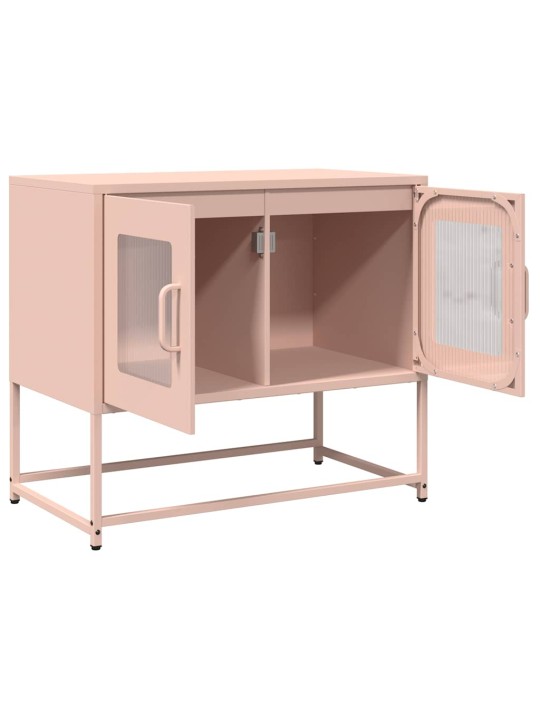 Tv skříňka růžová 68x39x60,5 cm ocel válcovaná za studena