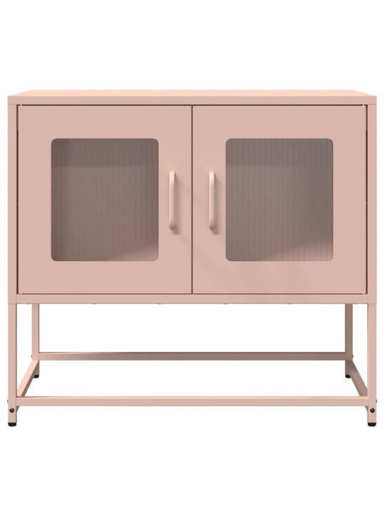 Tv skříňka růžová 68x39x60,5 cm ocel válcovaná za studena
