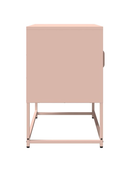 Tv skříňka růžová 68x39x60,5 cm ocel válcovaná za studena