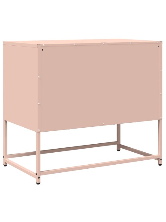Tv skříňka růžová 68x39x60,5 cm ocel válcovaná za studena